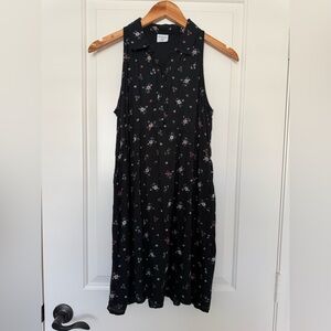 Abercrombie Kids Black Floral Dress Y2K Cottagecore Prairie Size 15/16
